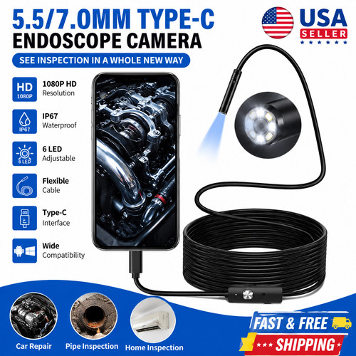 Usb endoscope camera - c, 5.5/7mm