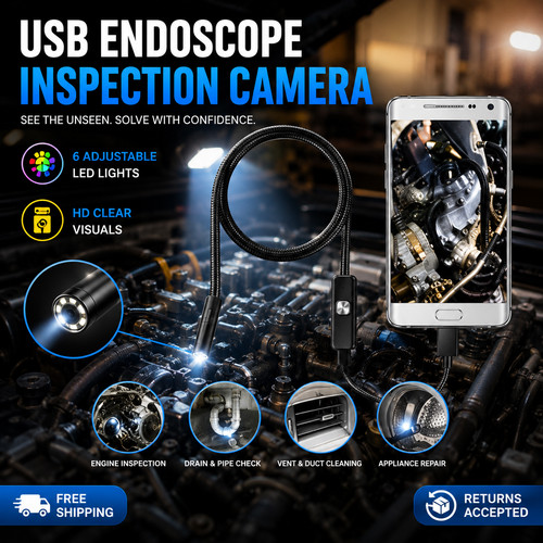 Telecamera endoscopio usb 7mm - endoscopio,